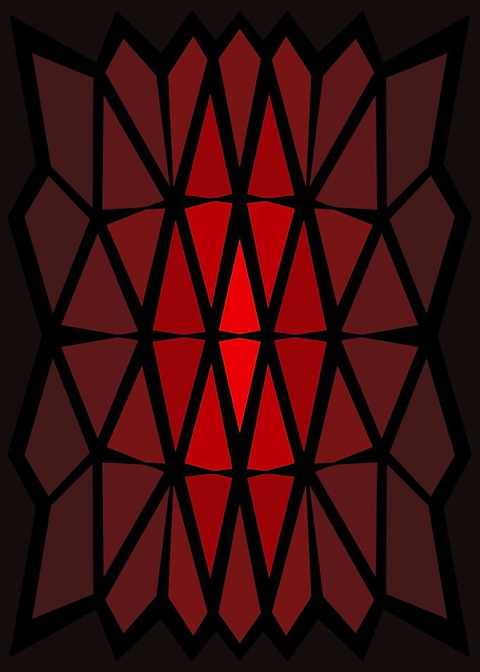 Geometric Red and Black Abstract Pattern