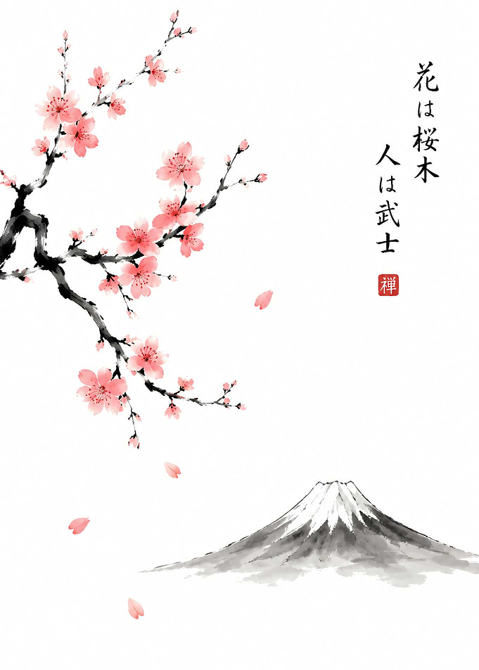 Cherry Blossoms and Mount Fuji