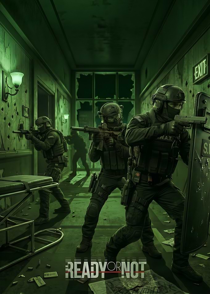 SWAT Team in Hallway