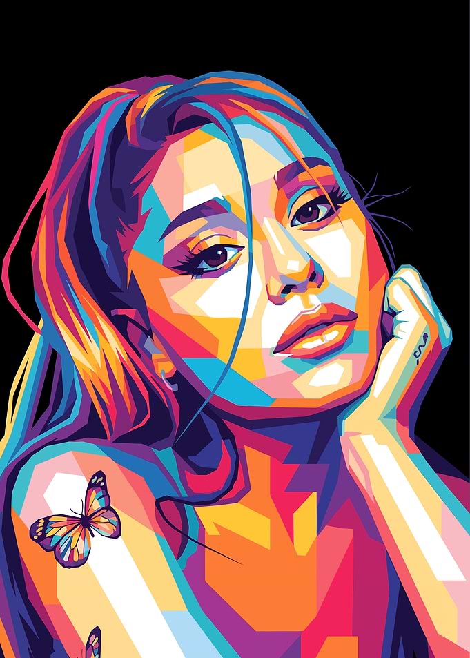 Ariana Grande Pop Art Portrait