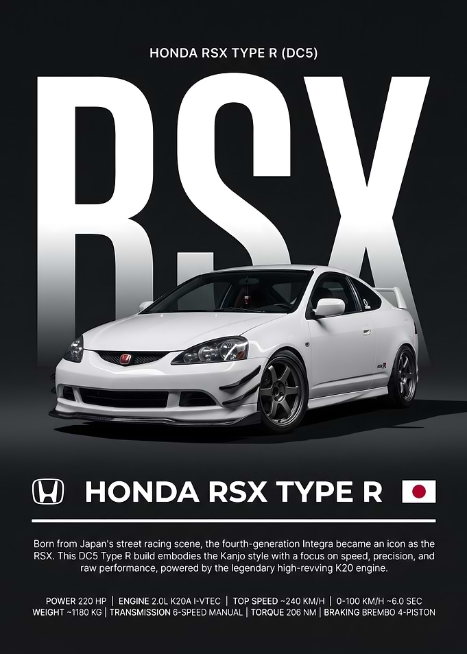 Honda RSX Type R Poster