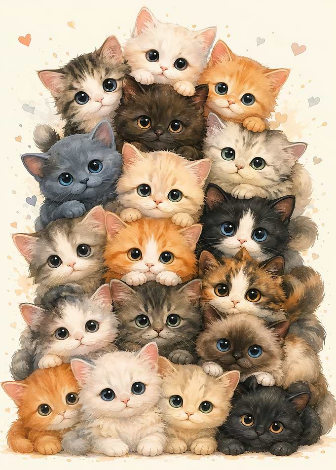 Pile of Adorable Kittens