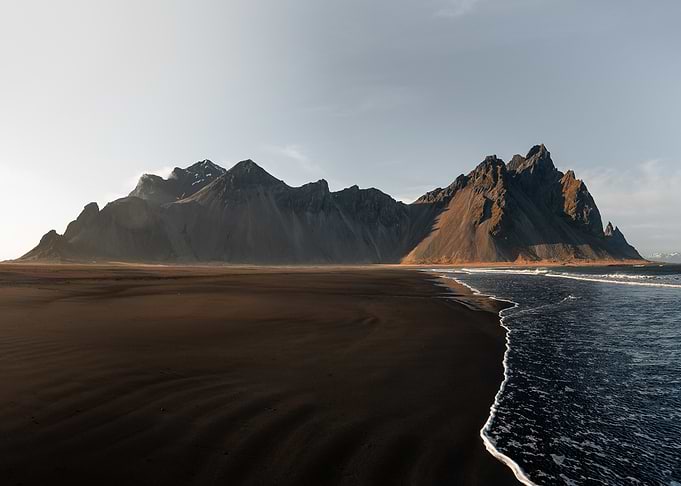 Vestrahorn Mountain from Black Sand Beach