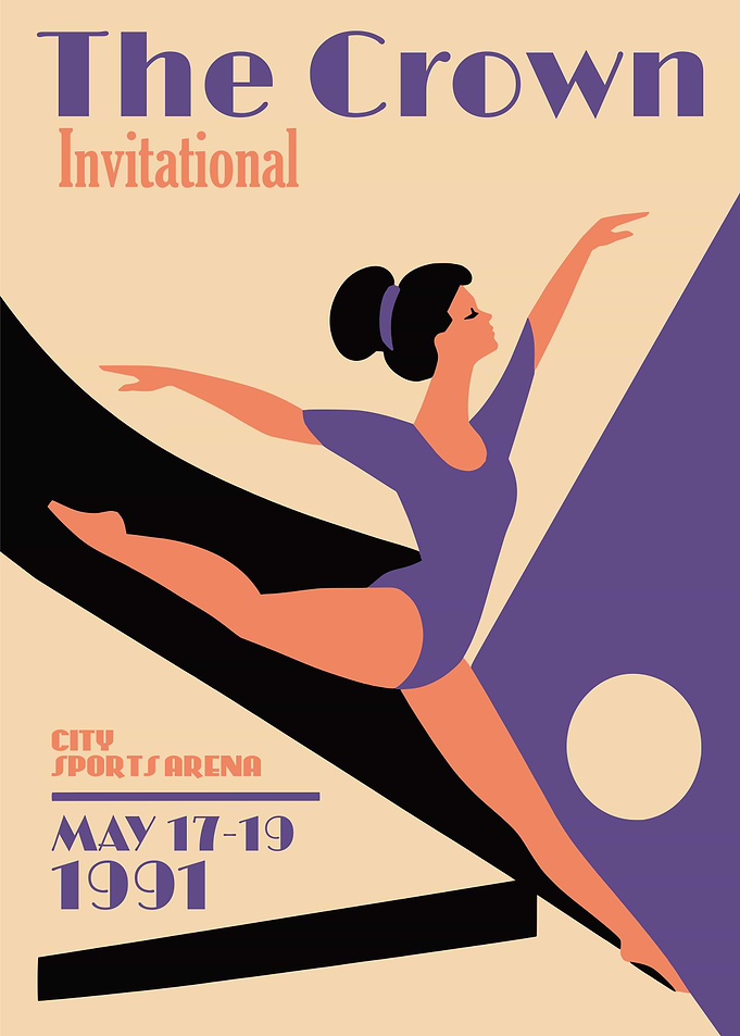 Gymnast Performing at The Crown Invitational