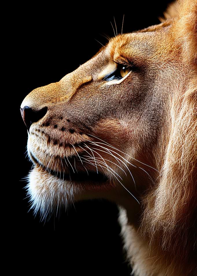 Lioness Profile Portrait