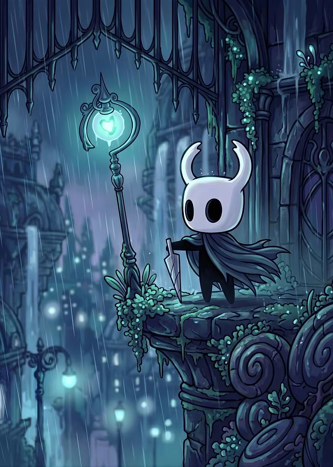 Hollow Knight in Rainy City