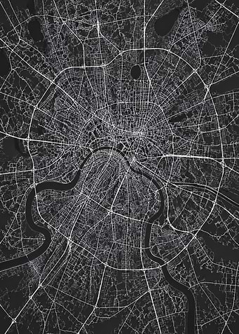 Monochromatic City Map