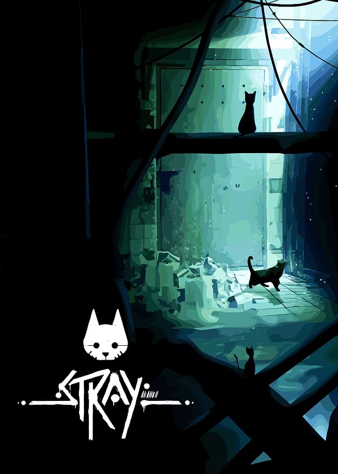 Stray Game Poster with Cats