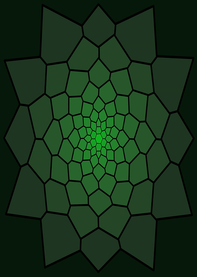 Green Geometric Radial Pattern