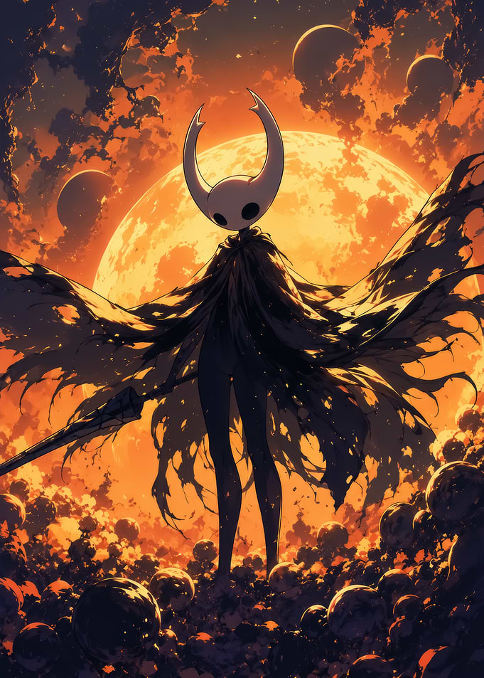 The Knight in a Fiery Landscape