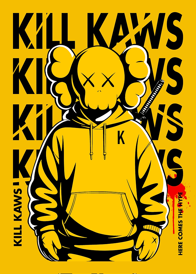 Kill Kaws Character with Katana