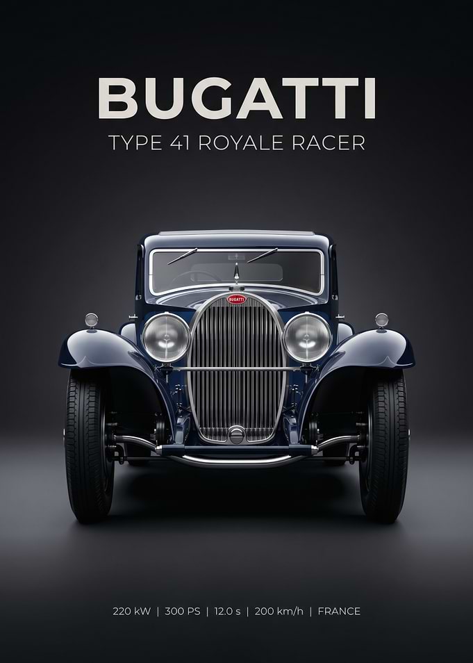 Bugatti Type 41 Royale Racer Poster