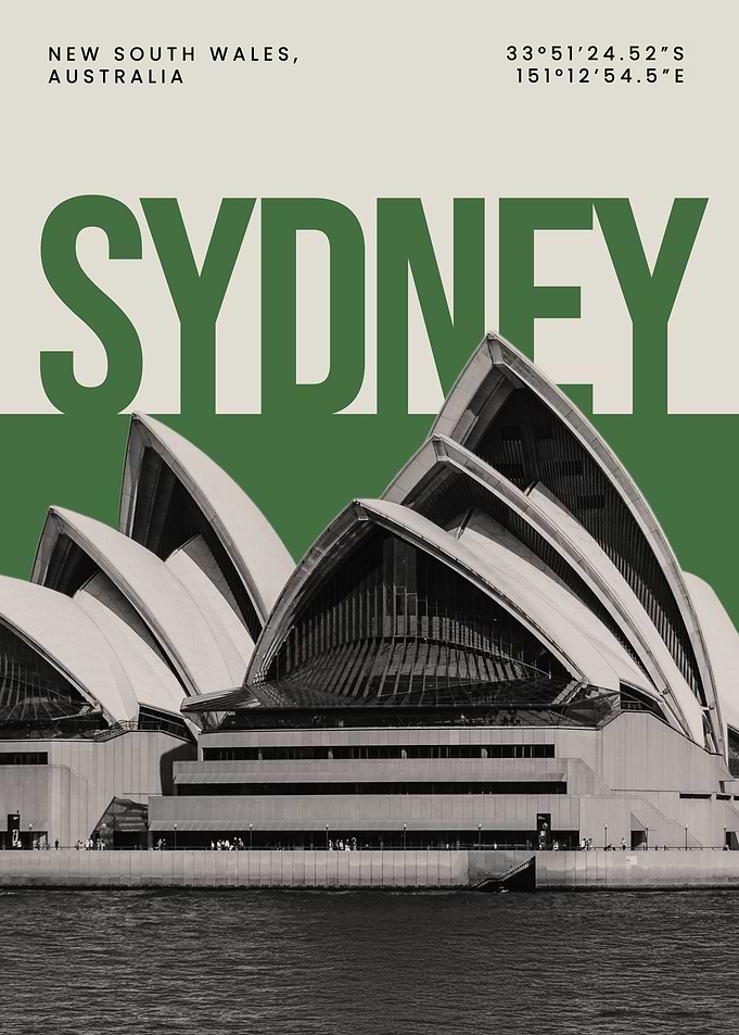 Sydney Opera House Travel Poster
