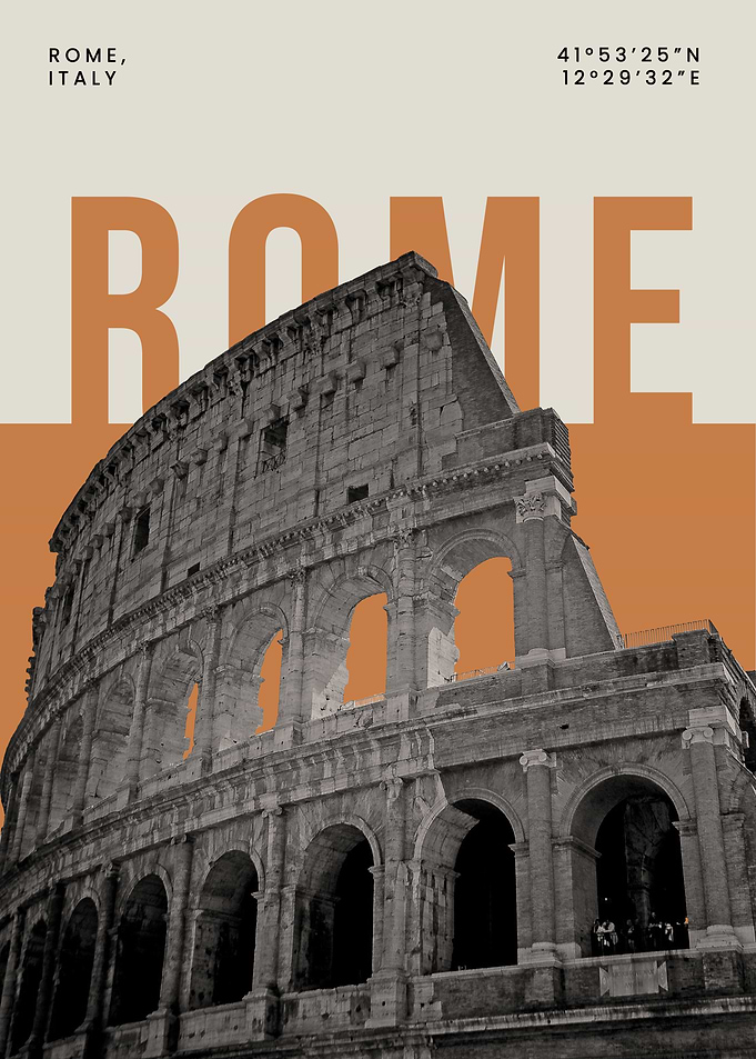 Rome Colosseum Travel Poster