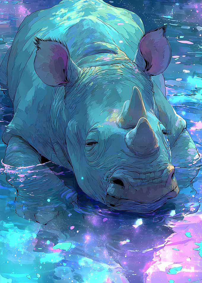 Rhinoceros in Cosmic Water nebula