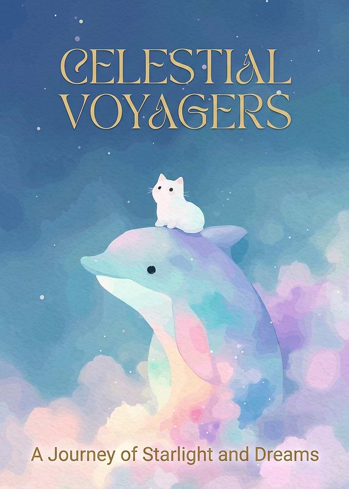 Celestial Voyagers Dolphin and Cat