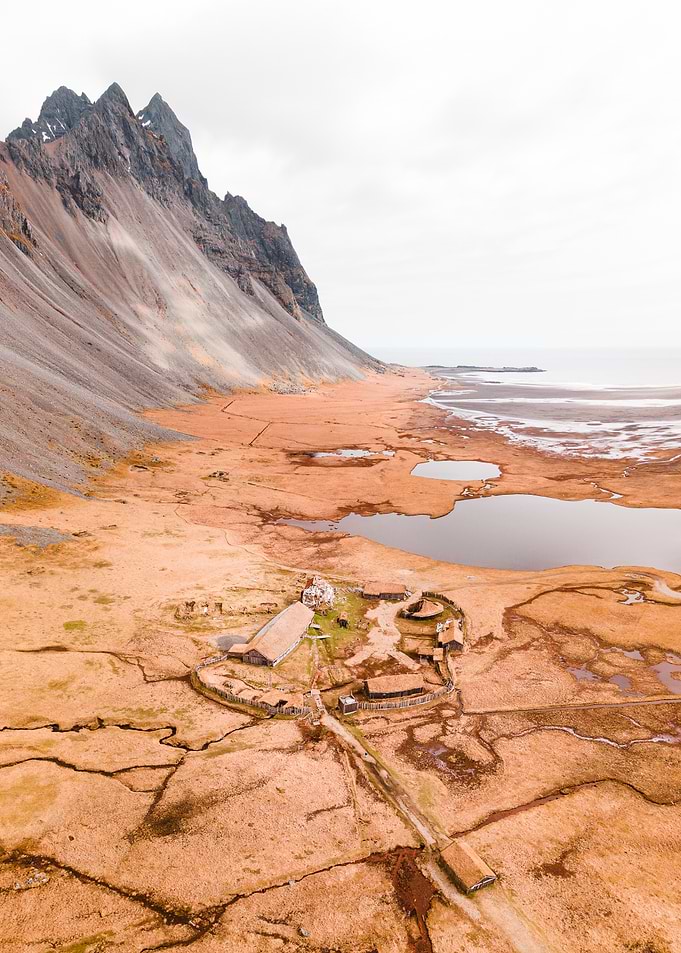Viking Village Below Vestrahorn