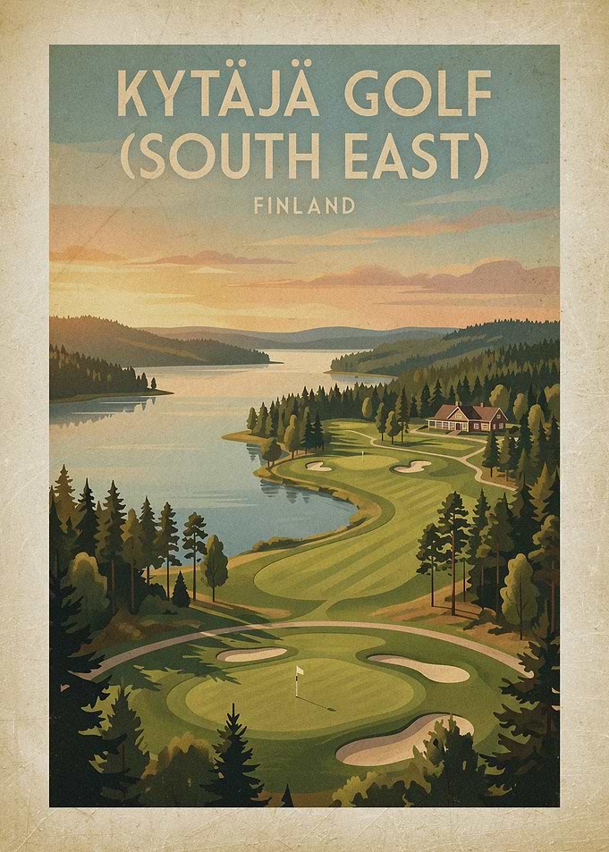 Kytäjä Golf Vintage Poster