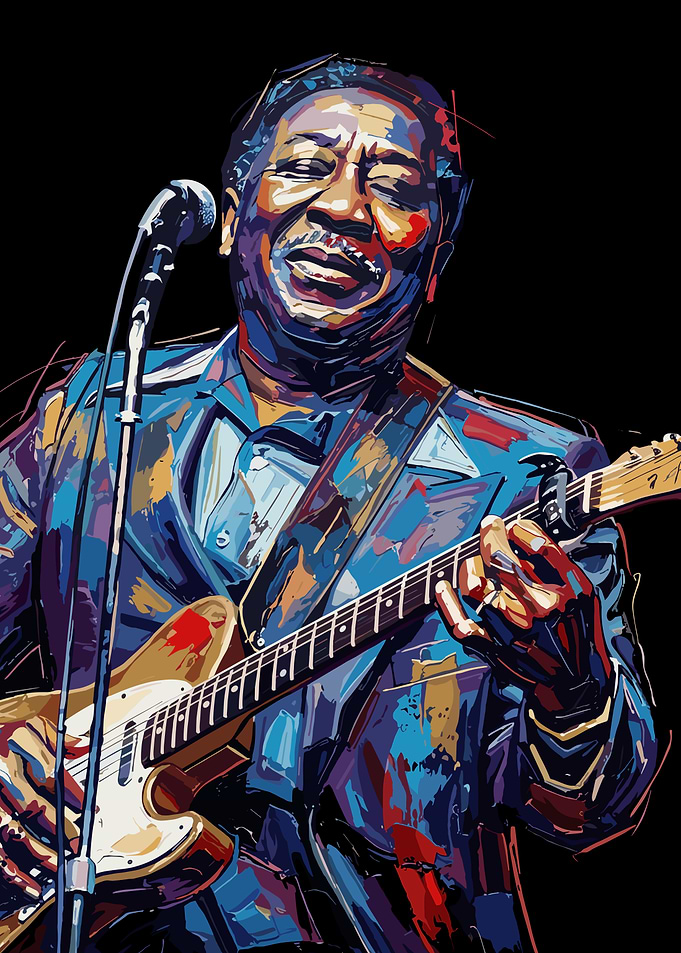 B.B. King Playing Guitar