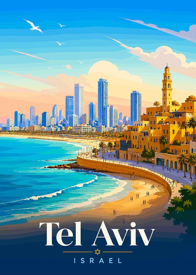 Tel Aviv Cityscape and Beach