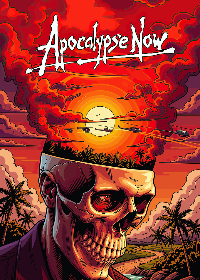 Apocalypse Now Skull Sunset Helicopters