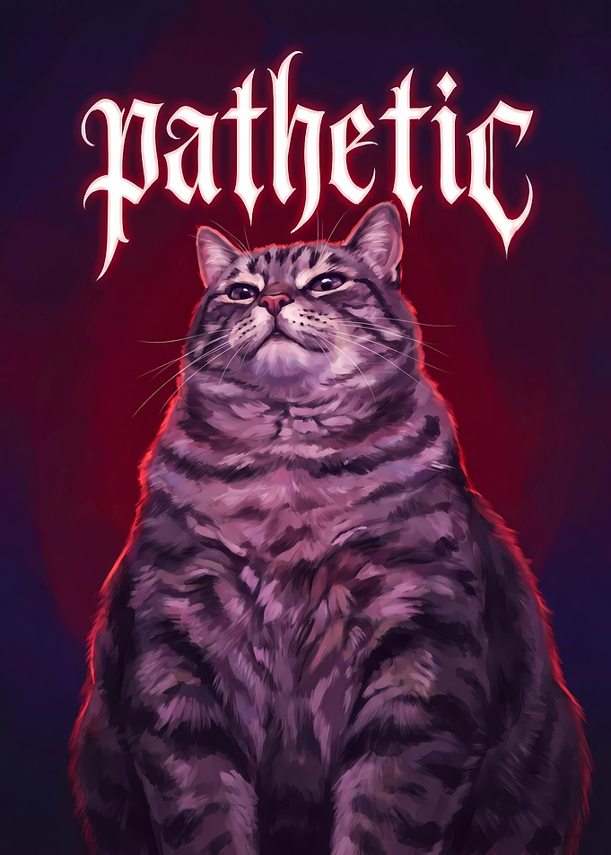 Pathetic Cat Portrait