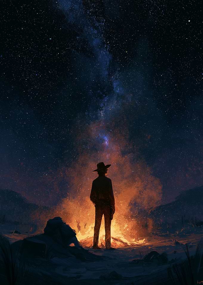 Cowboy Under the Stars