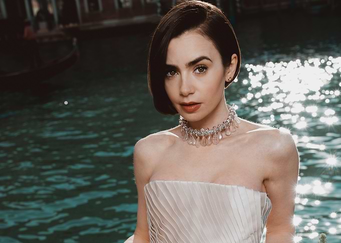 Lily Collins in Venice