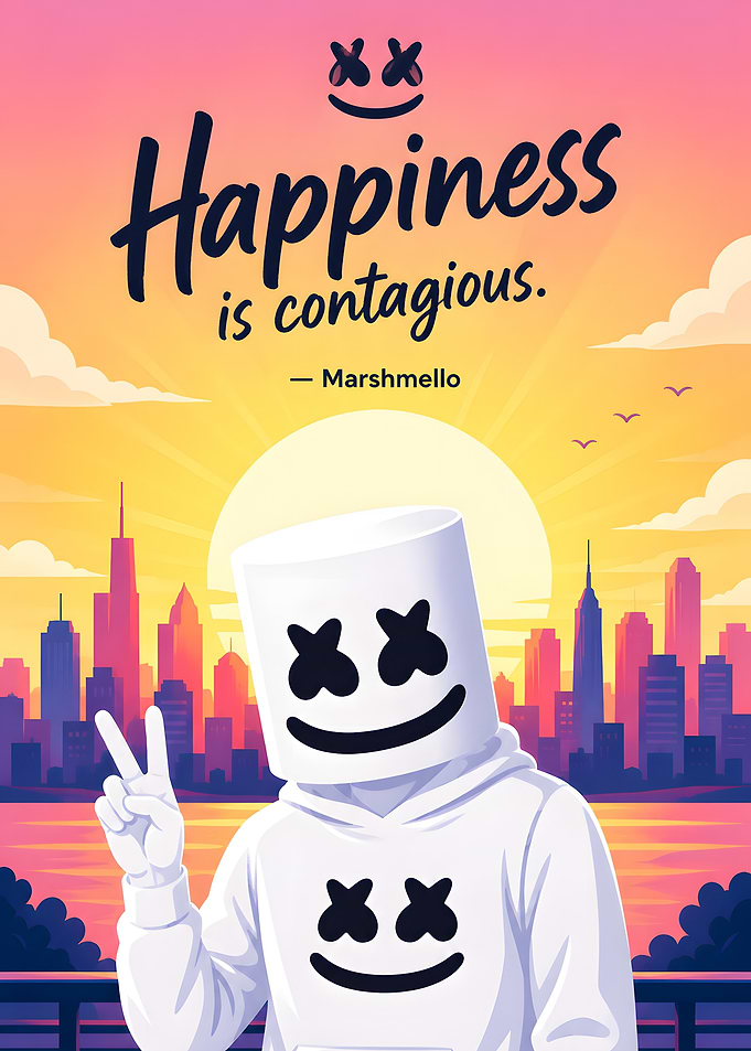 Marshmello Happiness Quote