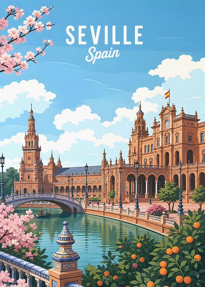 Seville Spain Vintage Poster