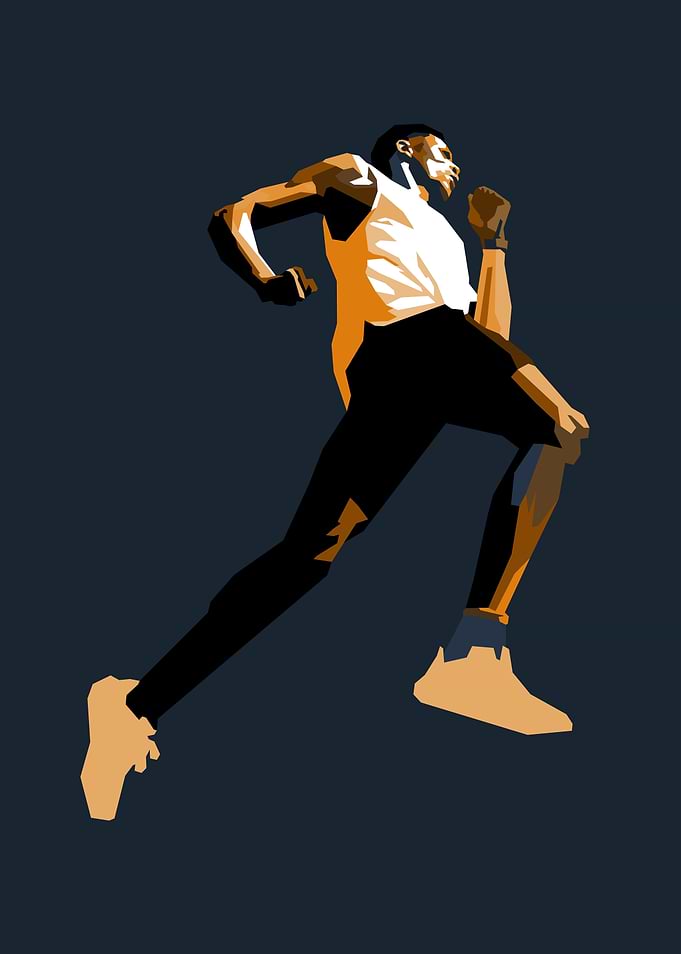 Stylized Marathon Vintage Pop Art