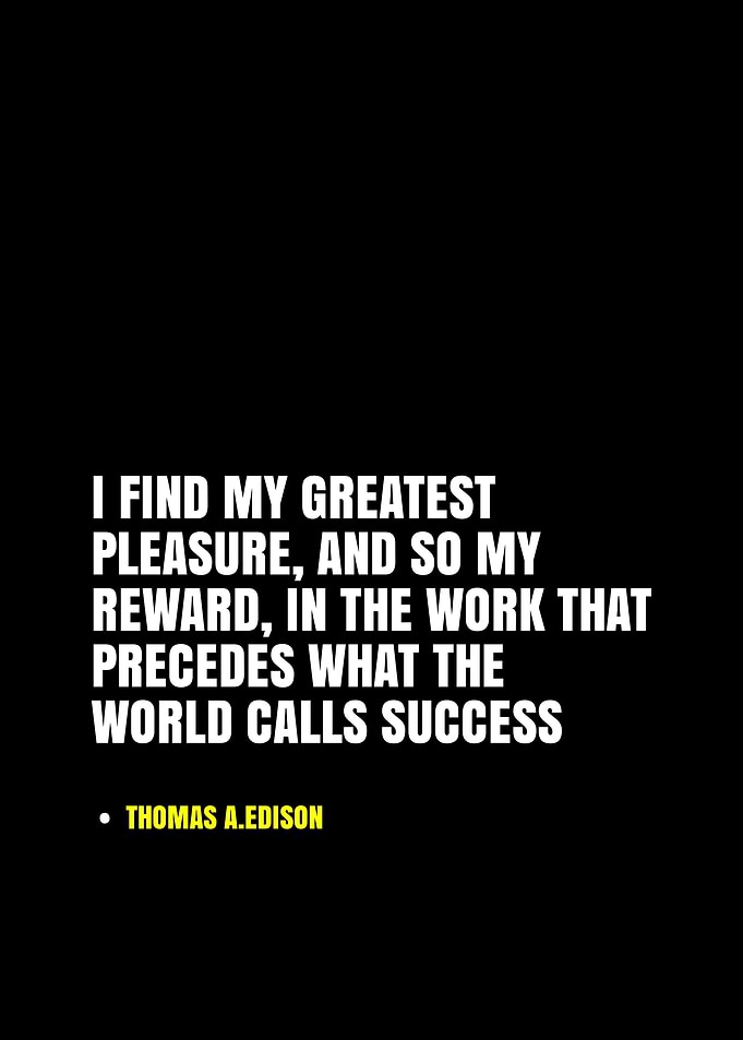 Thomas Edison Quote on Work and Success