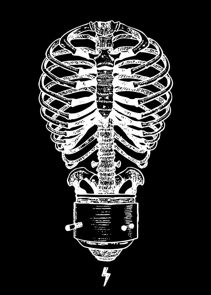 Skeleton Ribcage Lightbulb