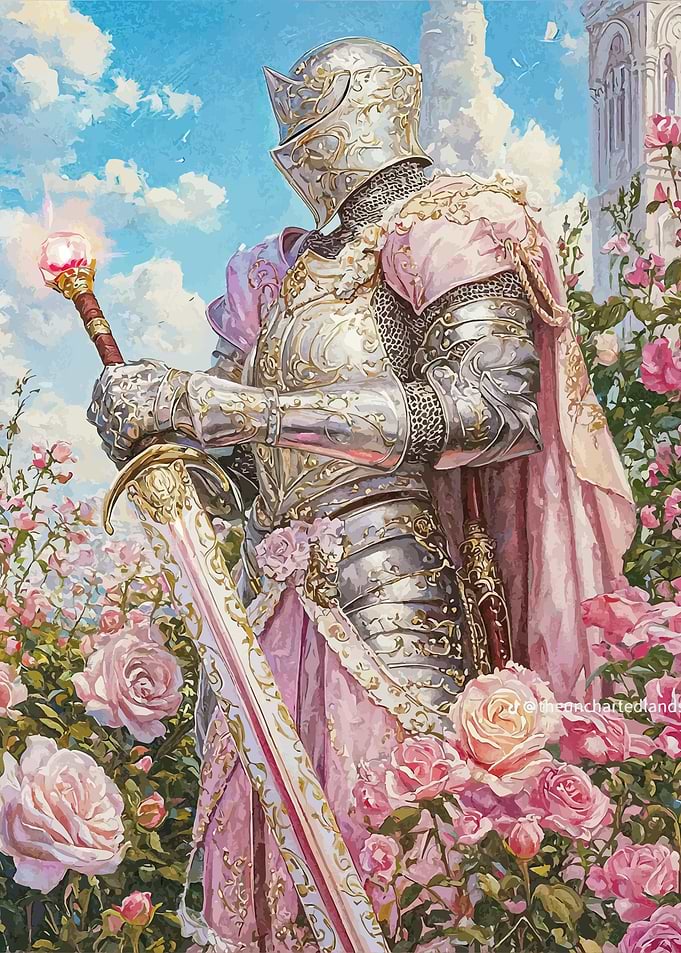 Knight in a Rose Garden