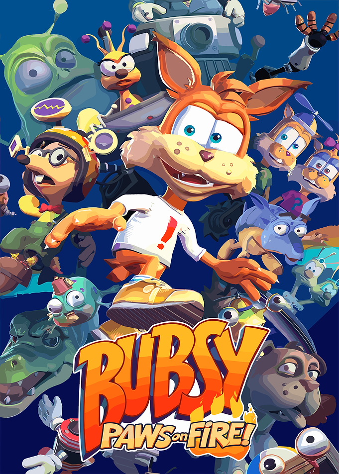 Bubsy Paws on Fire! Game Poster