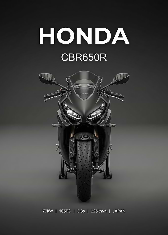 sleek Honda CBR650R Motorcycle poster