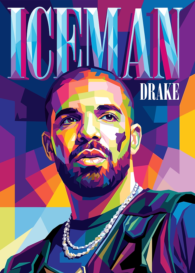 Drake Iceman Pop Art Portrait