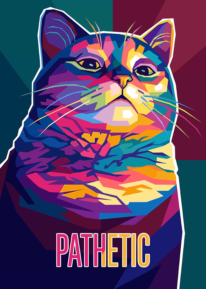 Pathetic Cat Pop Art
