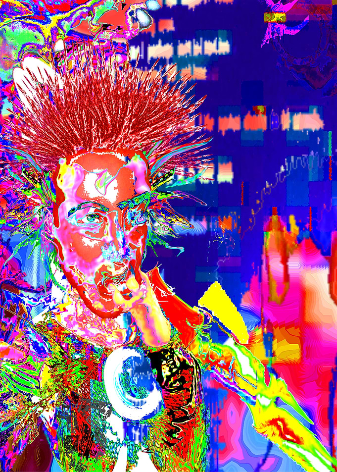 Punk Rocker with Mohawk