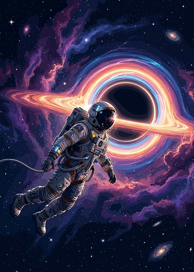 Astronaut near a black hole