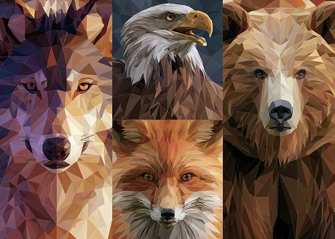 Geometric Animal Portraits
