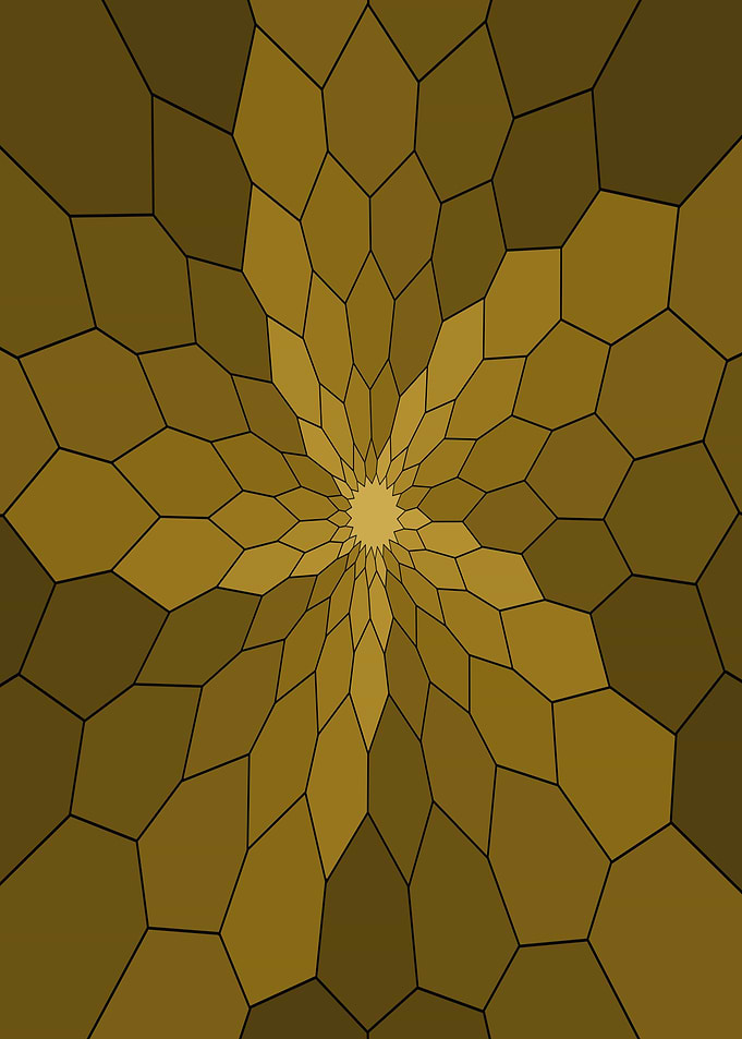 Abstract Geometric Flower Pattern