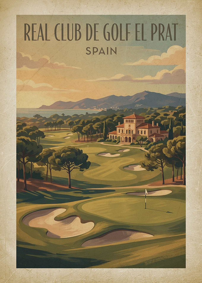 Real Club de Golf El Prat Vintage Poster