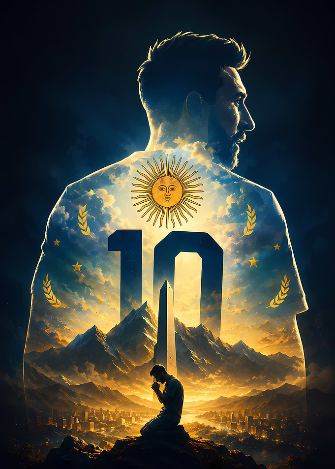 Lionel Messi in Argentina Jersey