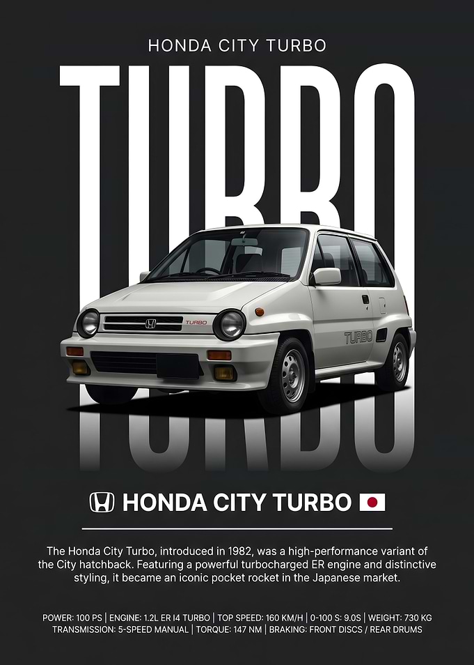 Honda City Turbo Poster