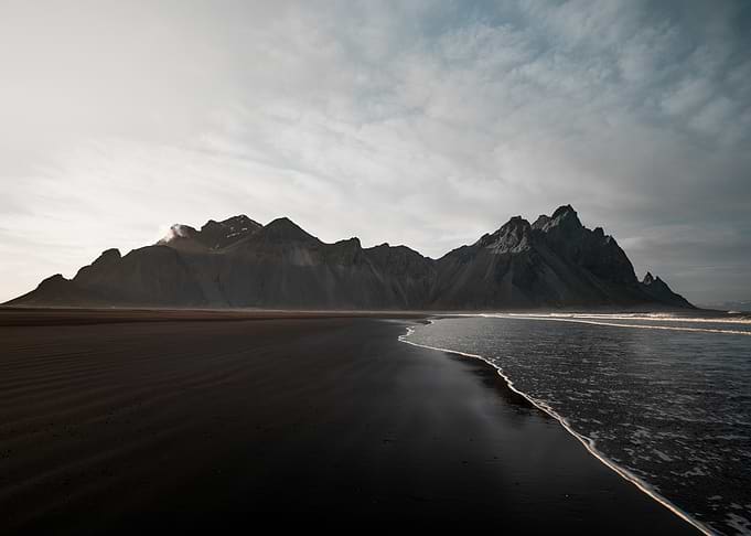 Stokksnes Black Beach and Mountain Vestrahorn