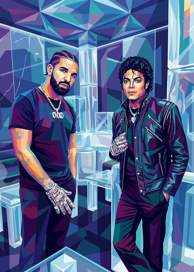 Drake and Michael Jackson Pop Art