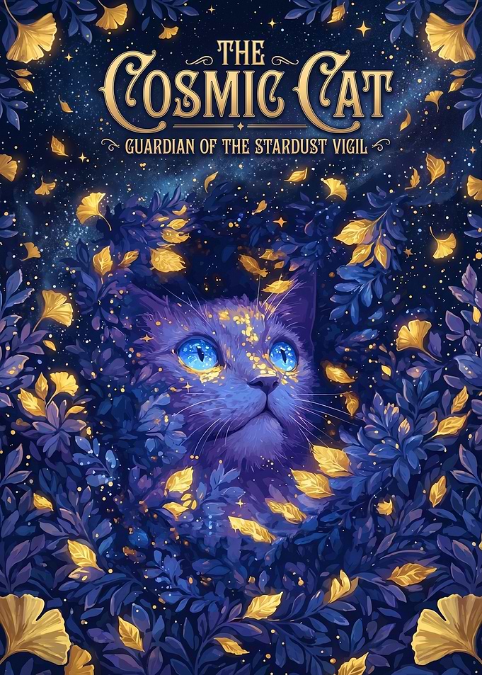 The Cosmic Cat Guardian of the Stardust Vigil
