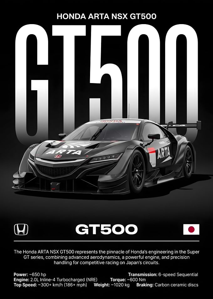 Honda ARTA NSX GT500 Race Car