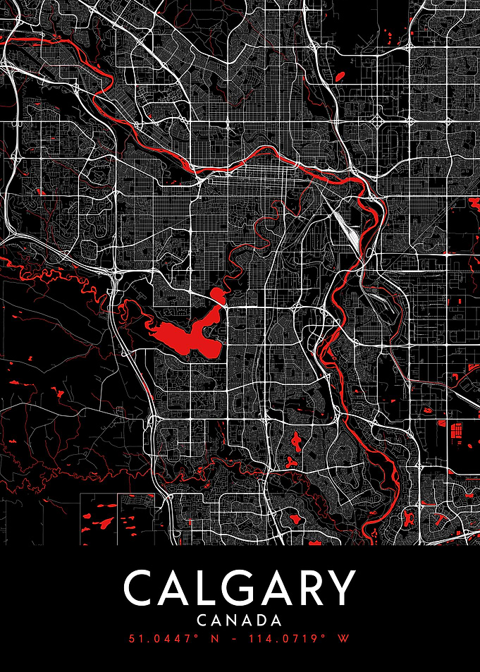 Calgary Dark Map
